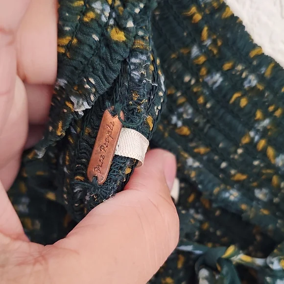 Free People Green Floral Blouse - Picture 7 of 8